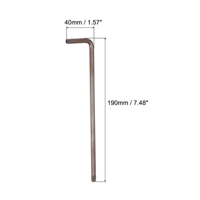 Harfington Manipulationssicherer Torx-Sternschlüssel-Bitschlüssel, L-förmiger langer Arm, S2-Stahl