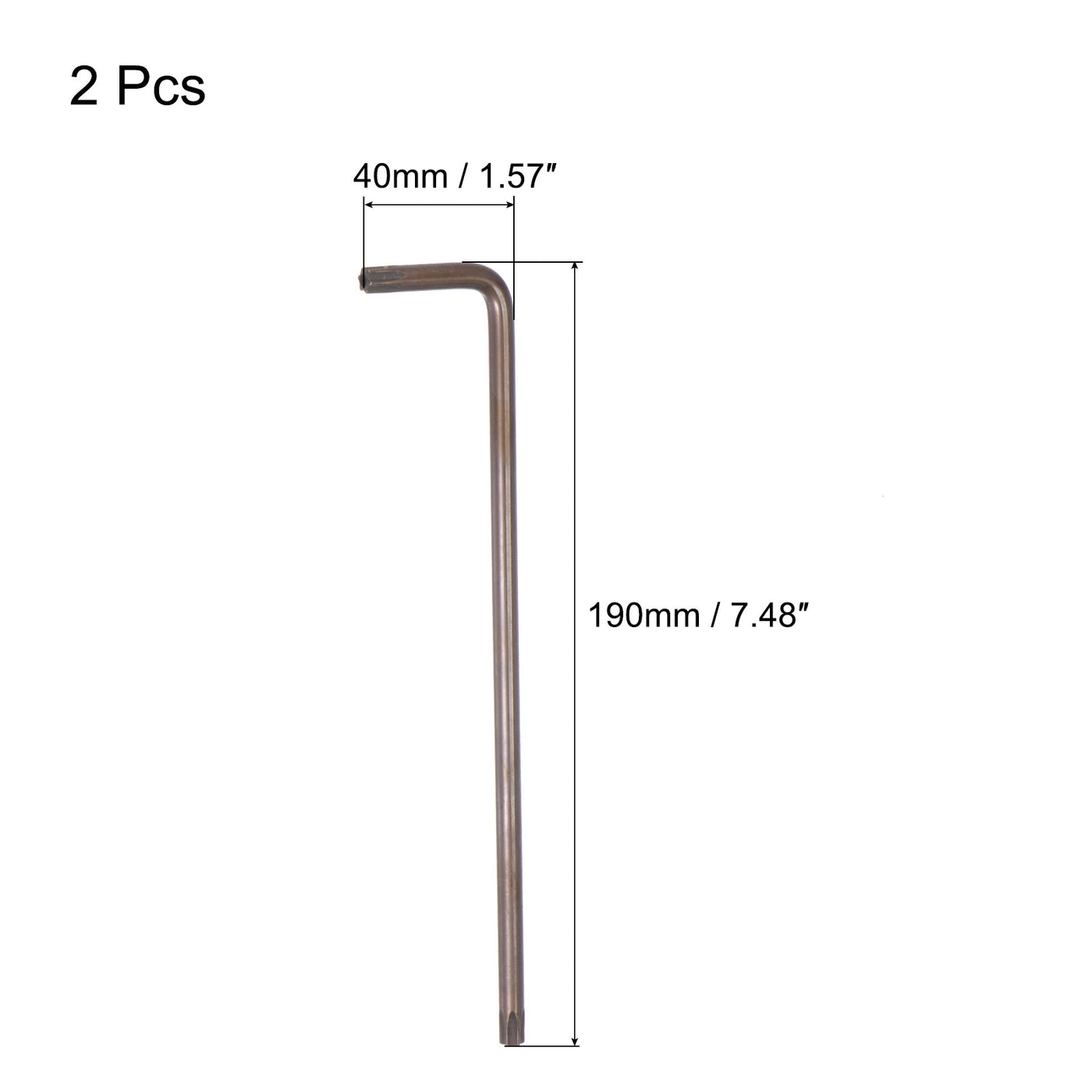 Harfington Manipulationssicherer Torx-Sternschlüssel, L-förmiger langer Arm, S2-Stahl