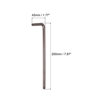 Harfington Manipulationssicherer Torx-Sternschlüssel-Bitschlüssel, L-förmiger langer Arm, S2-Stahl