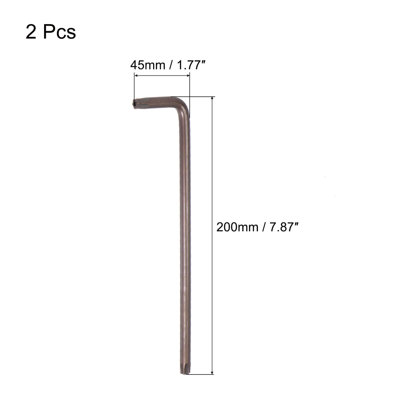 Harfington Manipulationssicherer Torx-Sternschlüssel, L-förmiger langer Arm, S2-Stahl