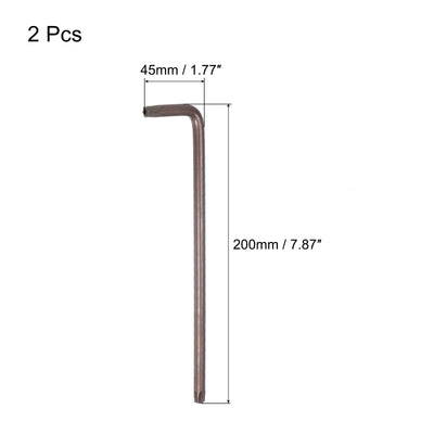 Harfington Manipulationssicherer Torx-Sternschlüssel, L-förmiger langer Arm, S2-Stahl