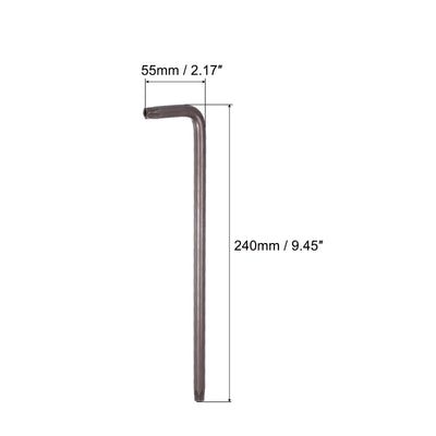 Harfington Uxcell Tamper Proof Torx Star Keys Bit Wrench, L-Shape Long Arm, S2 Steel