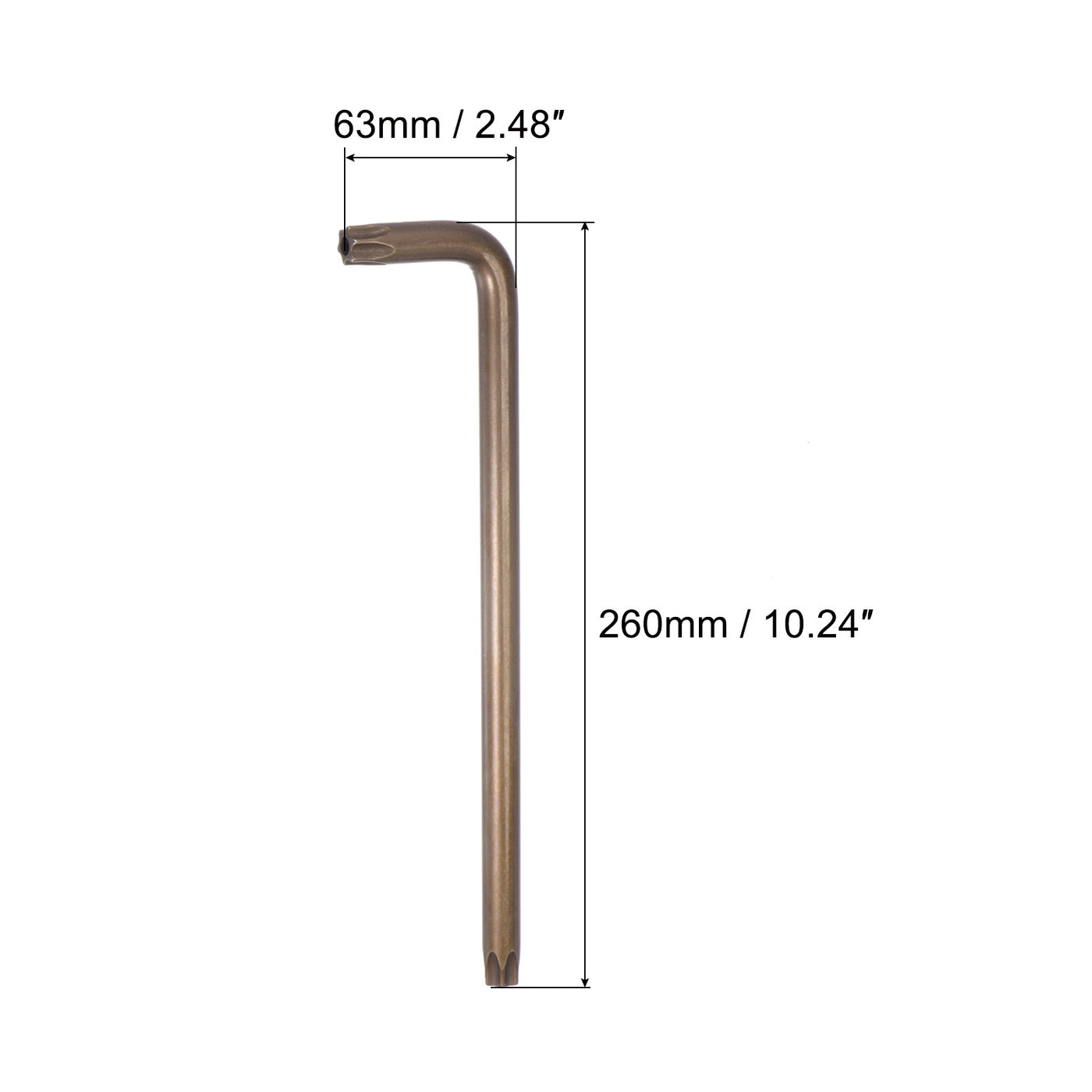 uxcell Uxcell Tamper Proof Torx Star Keys Bit Wrench, L-Shape Long Arm, S2 Steel