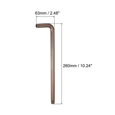 Harfington Uxcell Tamper Proof Torx Star Keys Bit Wrench, L-Shape Long Arm, S2 Steel