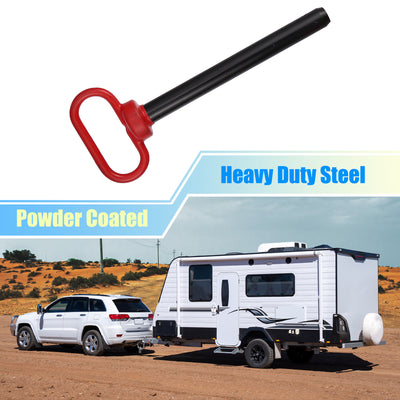 Harfington 6-1/2" x 3/4" Trailer Towing Handle Hitch Clevis Pin and Clip for Lawn Mower Trailer Towing Cargo Boat RV Car Truck Bike Tractor Tow Hitch Lock Pins for Safe and Easy Hauling