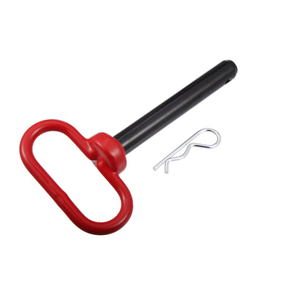 Harfington 5/8" x 4" Trailer Towing Handle Hitch Clevis Pin and Clip for Lawn Mower Trailer Towing Cargo Boat RV Car Truck Bike Tractor Tow Hitch Lock Pins Red