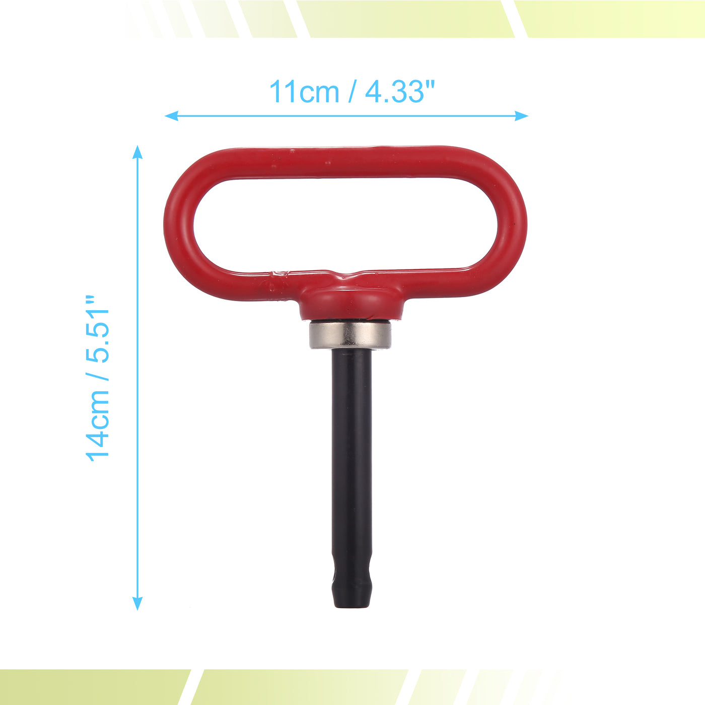 X AUTOHAUX 5"-3.5" Magnetic Trailer Towing Handle Hitch Clevis Pin and Clip for Lawn Mower Trailer Towing Cargo Boat RV Car Truck Bike Tractor Tow Hitch Lock Pins Red