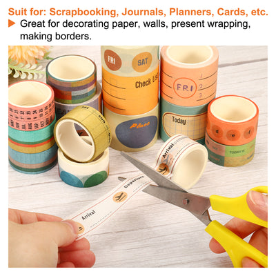 Harfington 20mmx3m Washi Tape, Decorative Masking Sticker Self Adhesive for Scrapbooking Planner Journal (Arrival Departure)