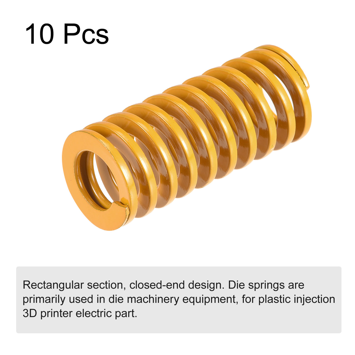 uxcell Uxcell 10Stk Matrize Feder 20mm 45mm Leichte Last Druckplatte für 3D-Drucker Teil Gelb