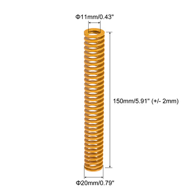 Harfington Uxcell 2Stk Matrize Feder 20mm 150mm Leichte Last Druckplatte für 3D-Drucker Teil Gelb