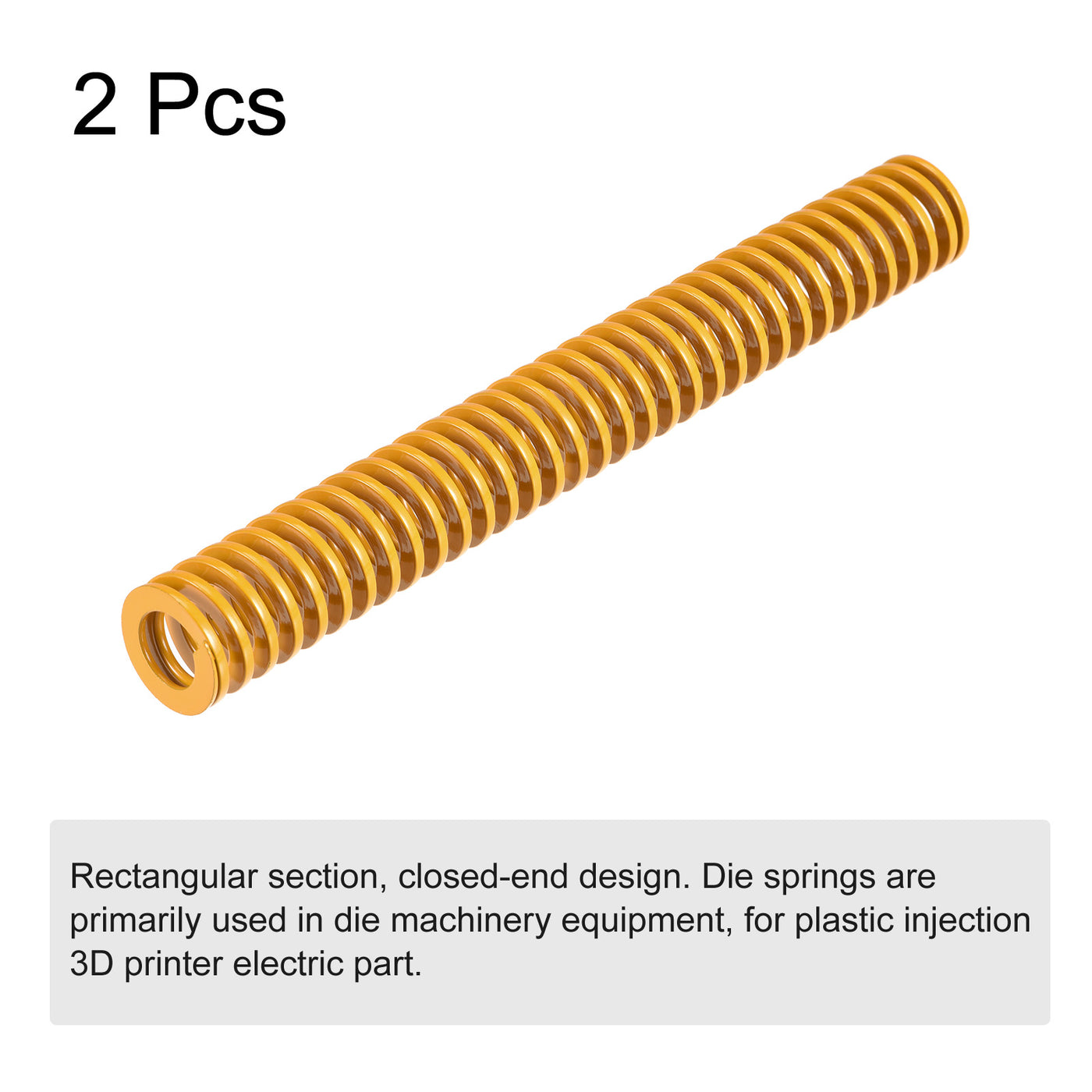 uxcell Uxcell 2Stk Matrize Feder 20mm 150mm Leichte Last Druckplatte für 3D-Drucker Teil Gelb