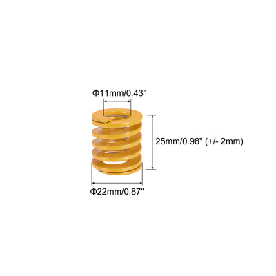 Harfington Uxcell Die Spring, 22mm OD 25mm Long Stamping Light Load Compression Yellow