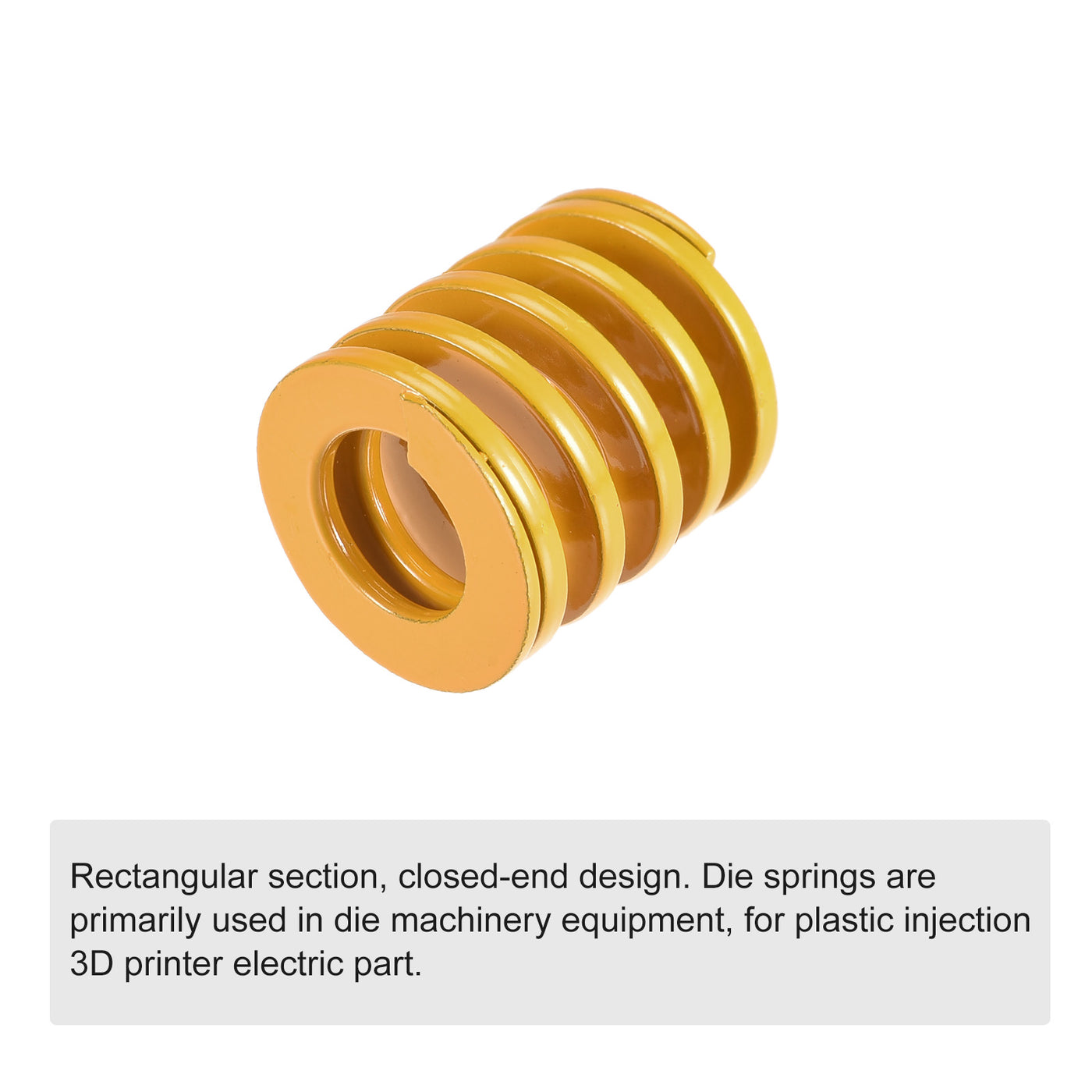 uxcell Uxcell Die Spring, 22mm OD 25mm Long Stamping Light Load Compression Yellow