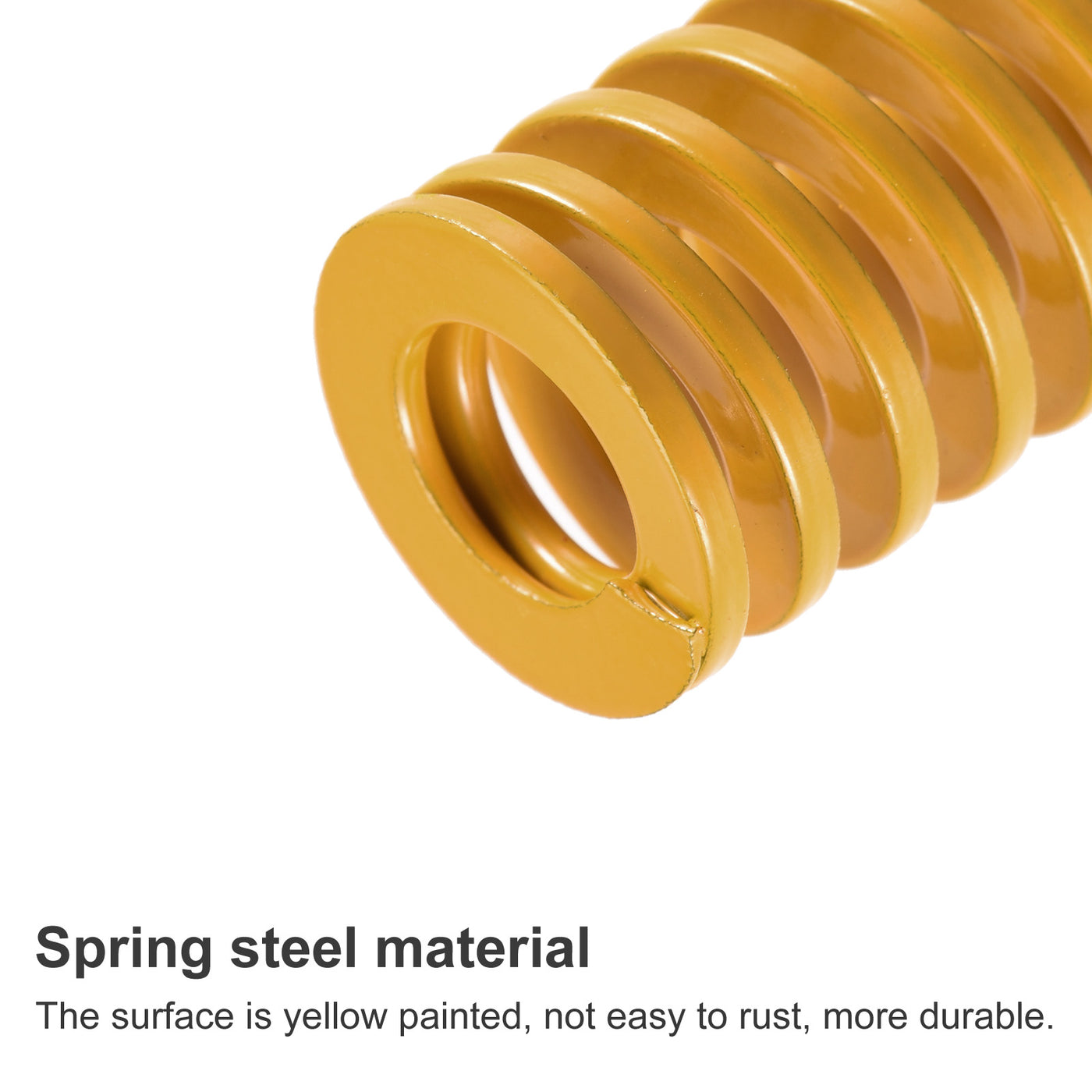 uxcell Uxcell Die Spring, 22mm OD 25mm Long Stamping Light Load Compression Yellow