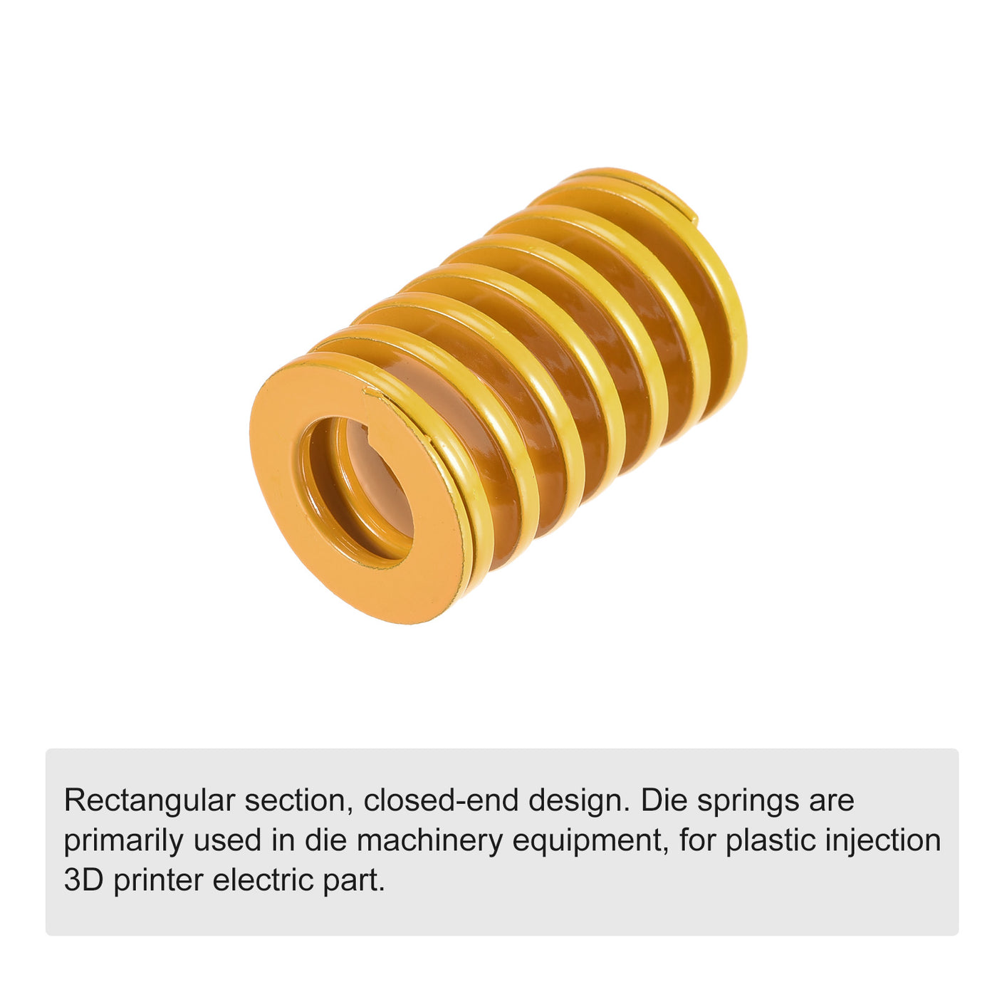 uxcell Uxcell Die Spring, 22mm OD 35mm Long Stamping Light Load Compression Yellow