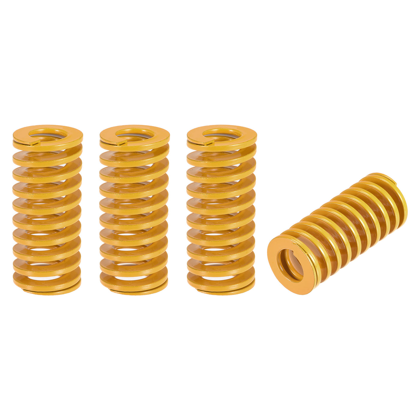 uxcell Uxcell Die Spring, 22mm OD 50mm Long 4pcs Stamping Light Load Compression Yellow