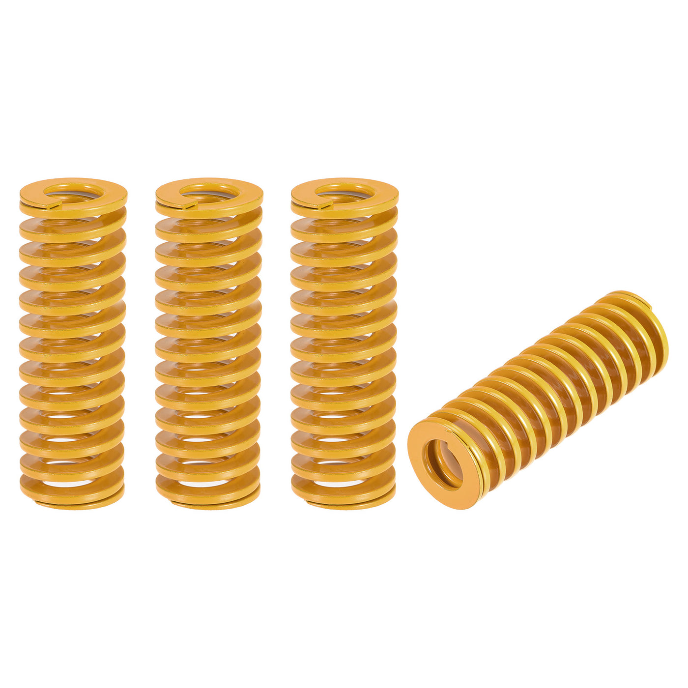 uxcell Uxcell Die Spring, 22mm OD 65mm Long 4pcs Stamping Light Load Compression Yellow