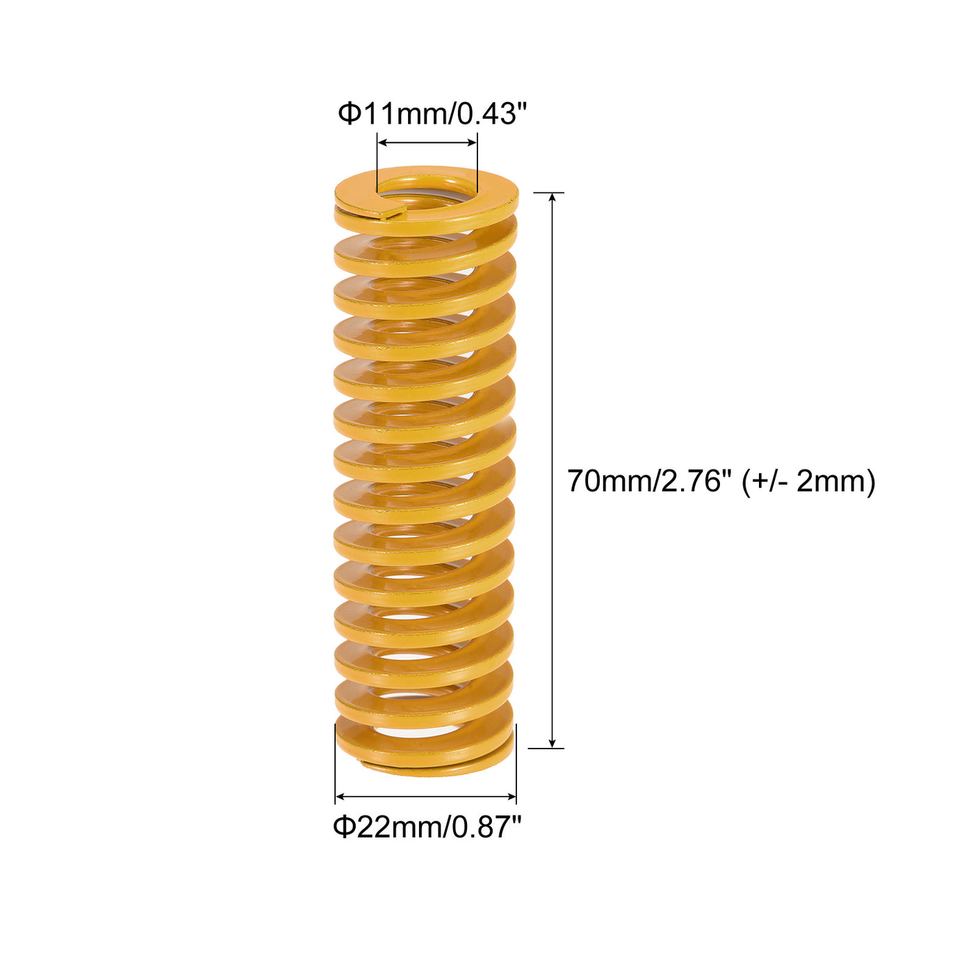 uxcell Uxcell Matrize Feder 22mm 70mm Leichte Last Druckplatte für 3D-Drucker Teil Gelb