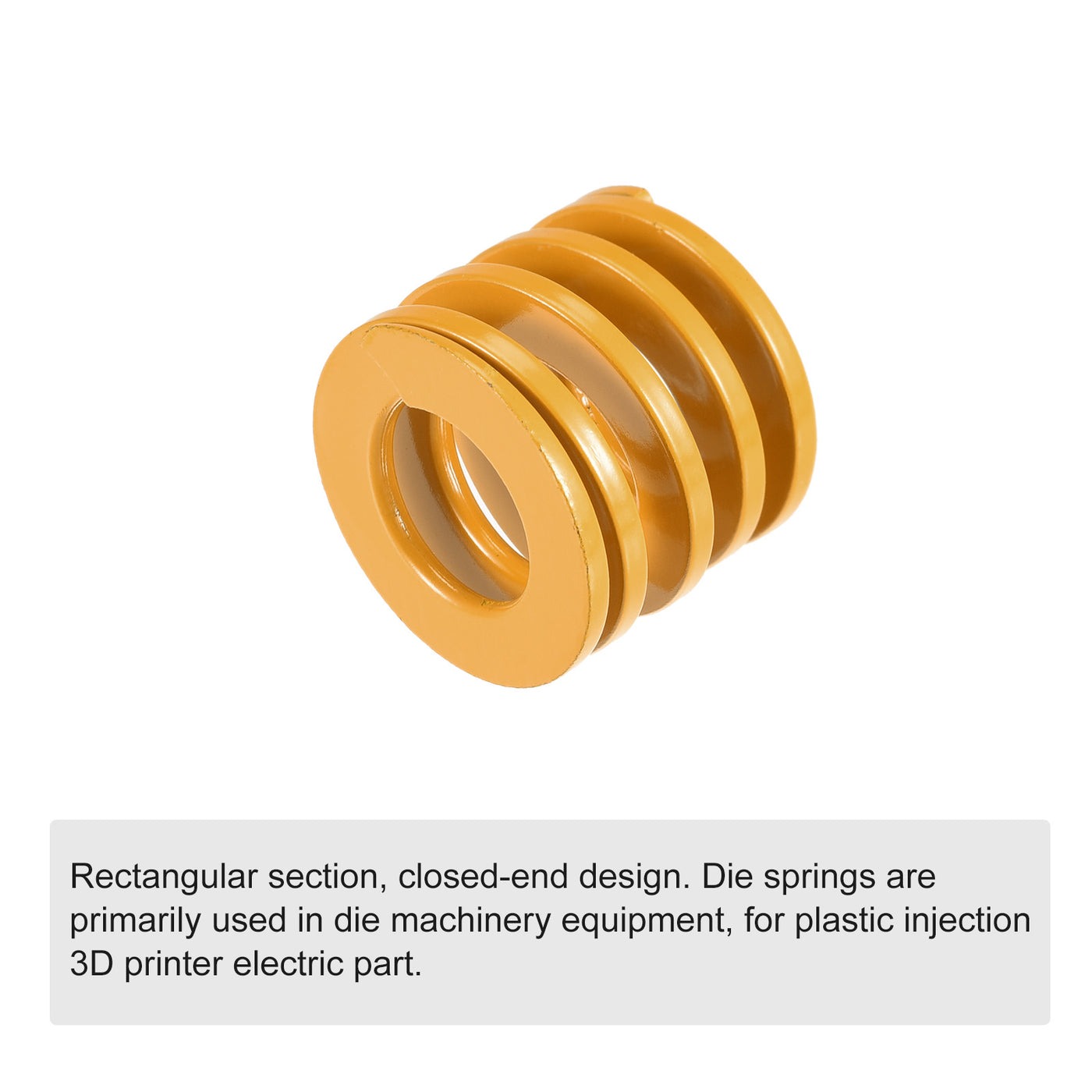 uxcell Uxcell Die Spring, 25mm OD 25mm Long Stamping Light Load Compression Yellow