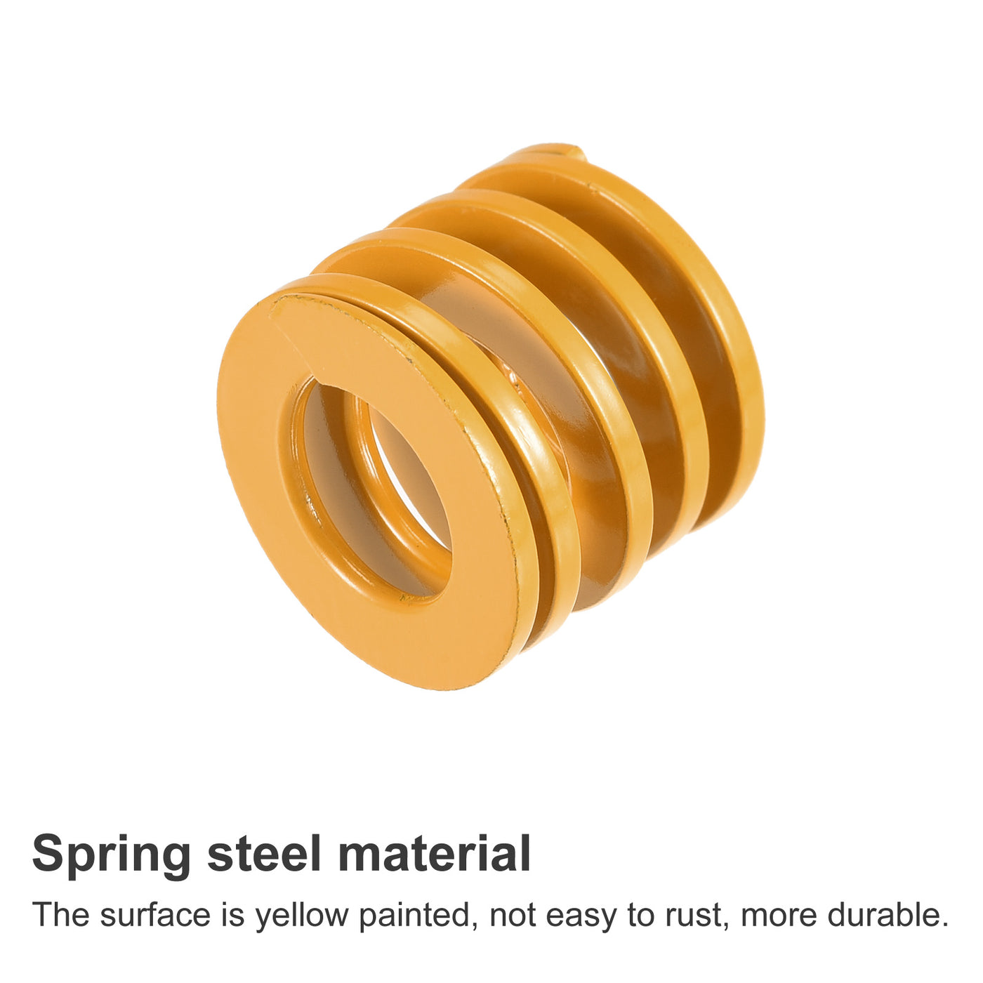 uxcell Uxcell Die Spring, 25mm OD 25mm Long Stamping Light Load Compression Yellow