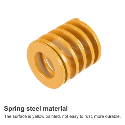 Harfington Uxcell Die Spring, 25mm OD 30mm Long 4pcs Stamping Light Load Compression Yellow