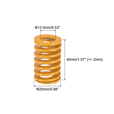 Harfington Uxcell Die Spring, 25mm OD 40mm Long Stamping Light Load Compression Yellow