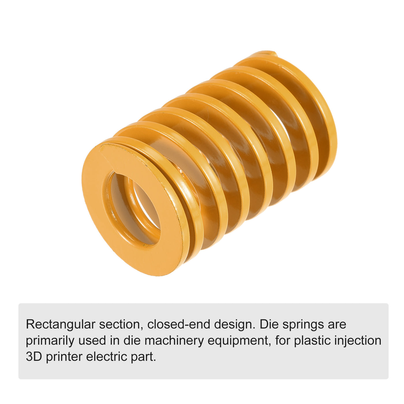 uxcell Uxcell Die Spring, 25mm OD 40mm Long Stamping Light Load Compression Yellow