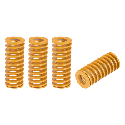 Harfington Uxcell Die Spring, 25mm OD 60mm Long 4pcs Stamping Light Load Compression Yellow