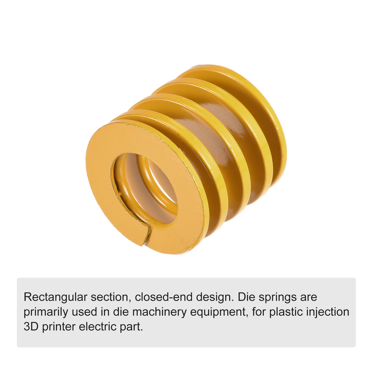 uxcell Uxcell Die Spring, 27mm OD 30mm Long Stamping Light Load Compression Yellow