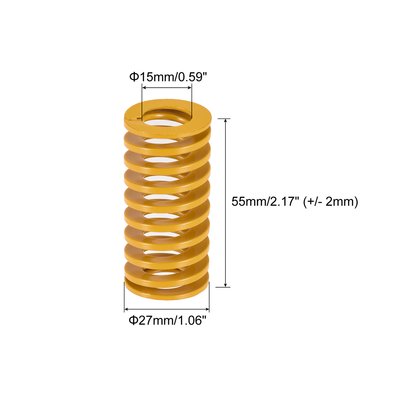 uxcell Uxcell Matrize Feder 27mm 55mm Leichte Last Druckplatte für 3D-Drucker Teil Gelb