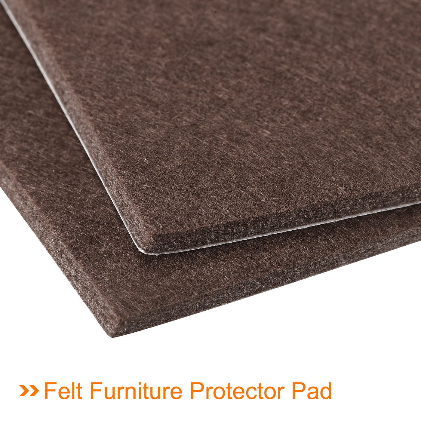 uxcell Uxcell Felt Furniture Pads, 38mm x 25mm Self Adhesive Square Floor Protectors for Furniture Legs Hardwood Floor, Brown 16Pcs