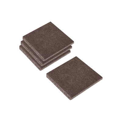 Harfington Uxcell Felt Furniture Pads, 38mm x 38mm Self Adhesive Square Floor Protectors for Furniture Legs Hardwood Floor, Brown 10Pcs