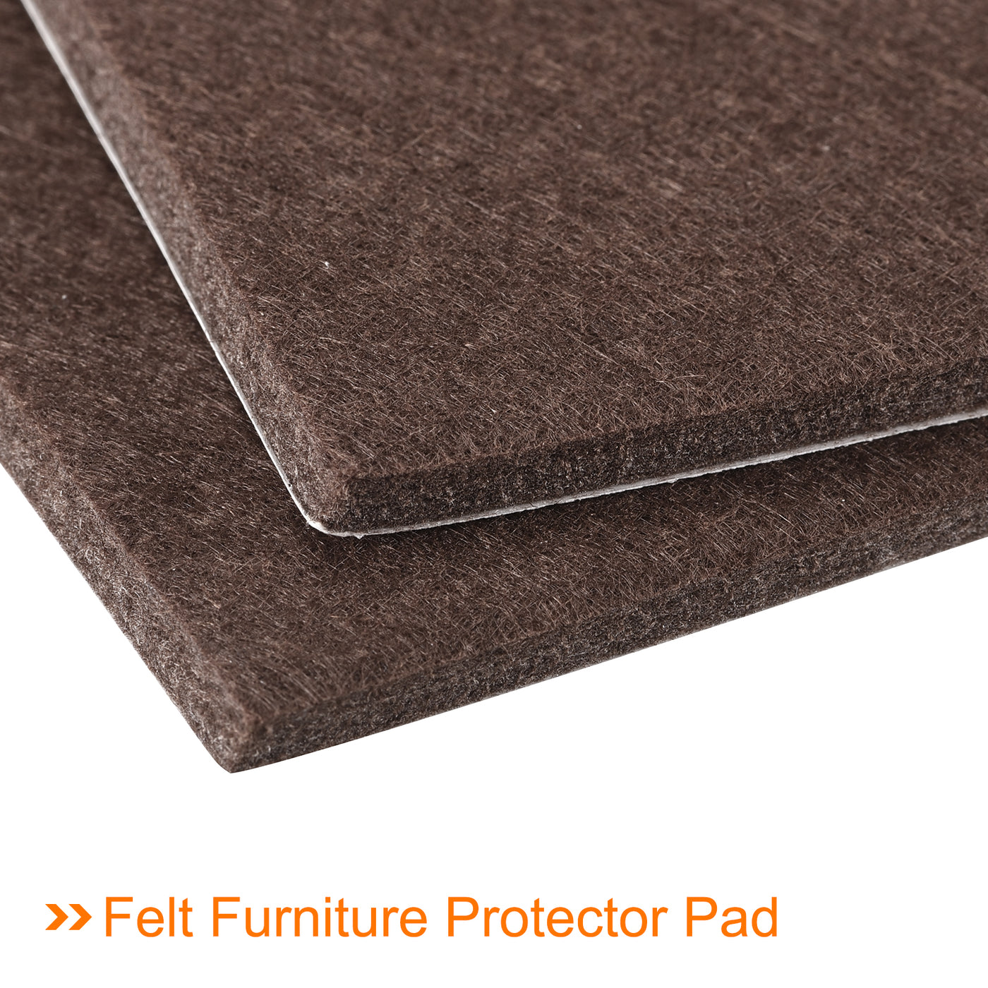 uxcell Uxcell Felt Furniture Pads, 150mm x 12mm Self Adhesive Square Floor Protectors for Furniture Legs Hardwood Floor, Brown 20Pcs