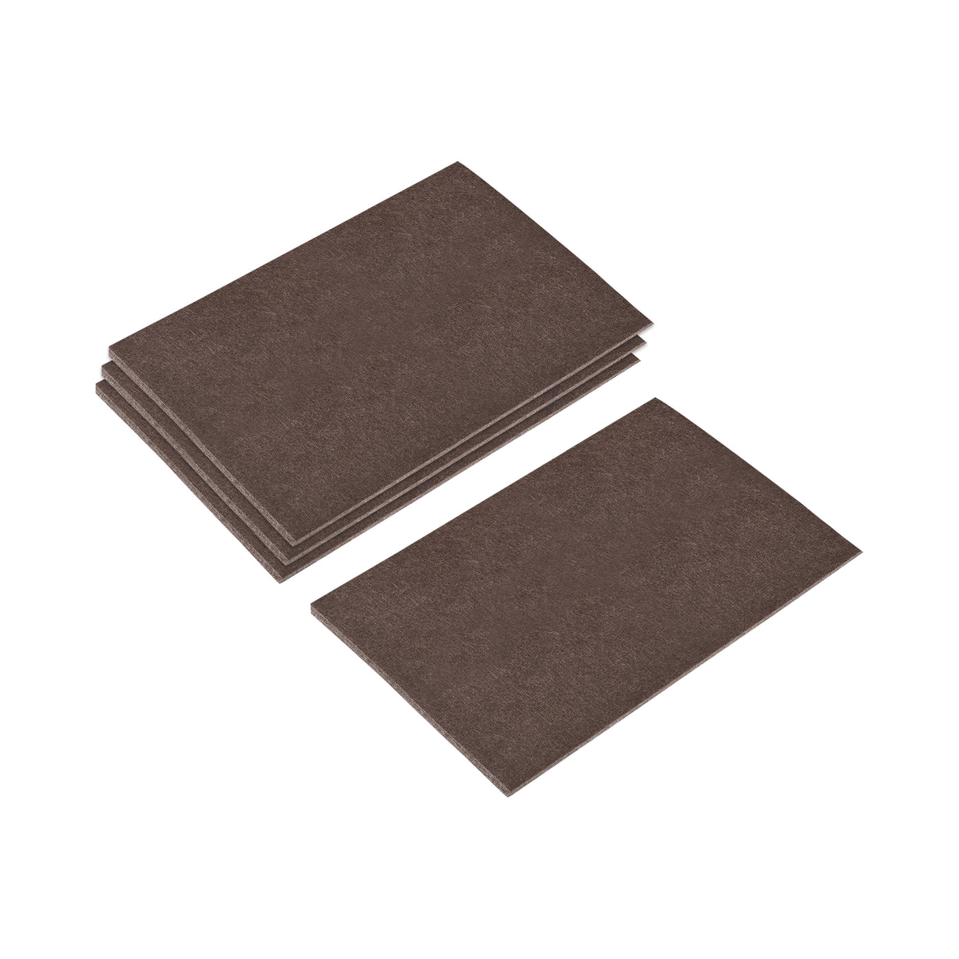 uxcell Uxcell Felt Furniture Pads, 200mm x 150mm Self Adhesive Square Floor Protectors for Furniture Legs Hardwood Floor, Brown 8Pcs