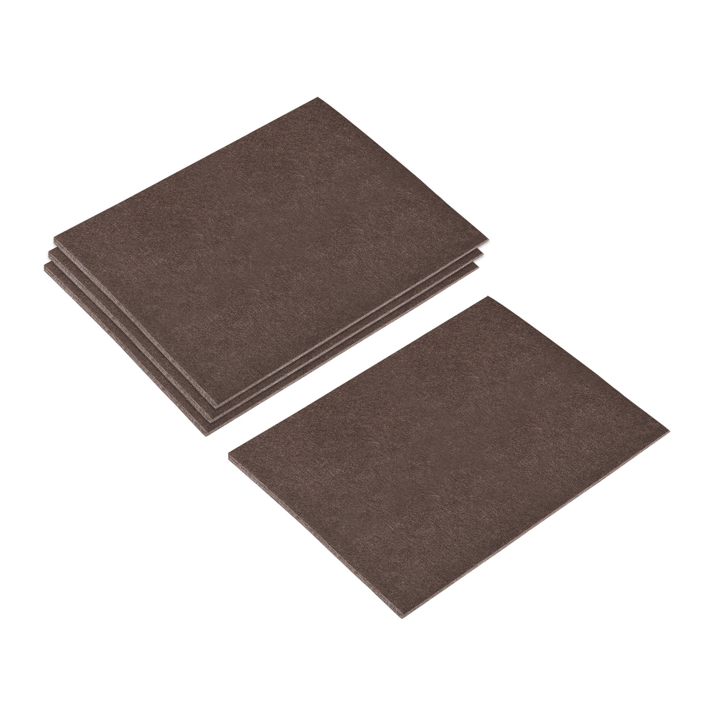 uxcell Uxcell Felt Furniture Pads, 200mm x 160mm Self Adhesive Square Floor Protectors for Furniture Legs Hardwood Floor, Brown 4Pcs