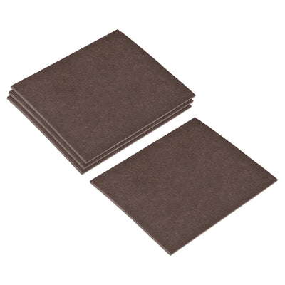 Harfington Uxcell Felt Furniture Pads, 200mm x 180mm Self Adhesive Square Floor Protectors for Furniture Legs Hardwood Floor, Brown 4Pcs