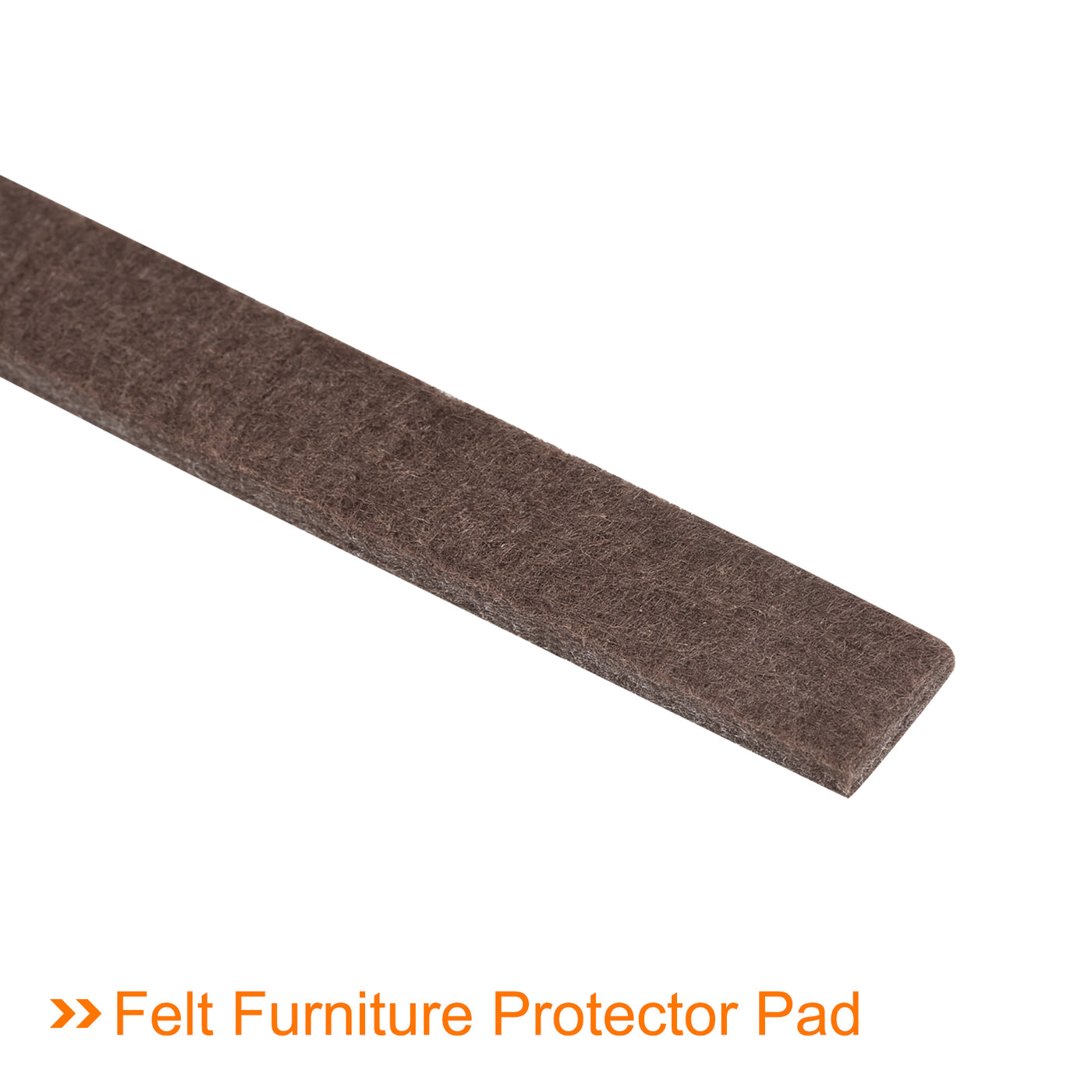 uxcell Uxcell Felt Furniture Pads, 1500mm x 12mm Self Adhesive Square Floor Protectors for Furniture Legs Hardwood Floor, Brown 1Pcs