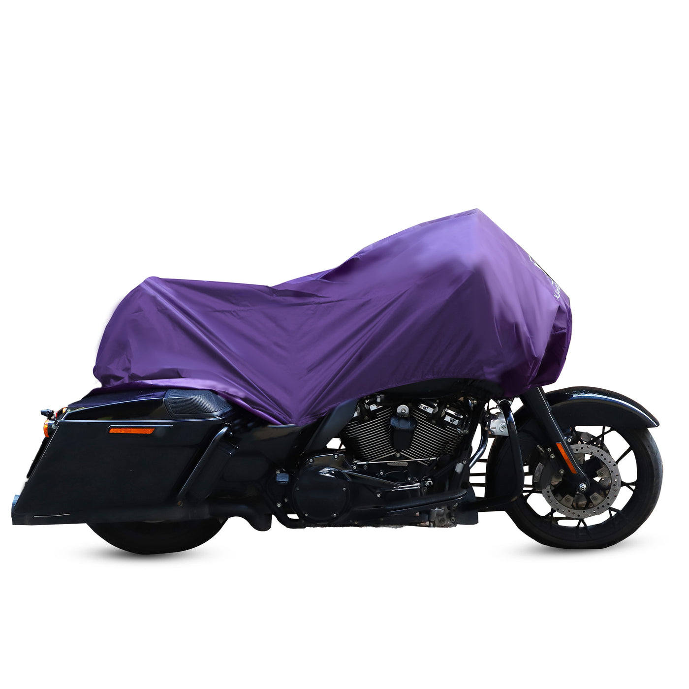 X AUTOHAUX Motorcycle Cover Lightweight Half Cover Outdoor Waterproof Rain Dust Protector Purple L Size for Most Full Dress Touring Cruiser