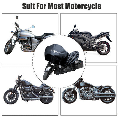 Harfington XL Lightweight Motorcycle Half Cover for Most Full Dress Touring Cruiser Motorbike Black - Pack of 1