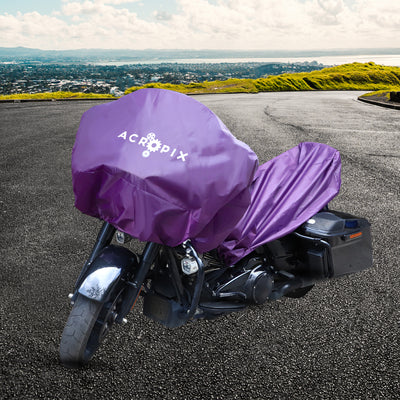 Harfington XL Lightweight Motorcycle Half Cover for Most Full Dress Touring Cruiser Motorbike Purple - Pack of 1