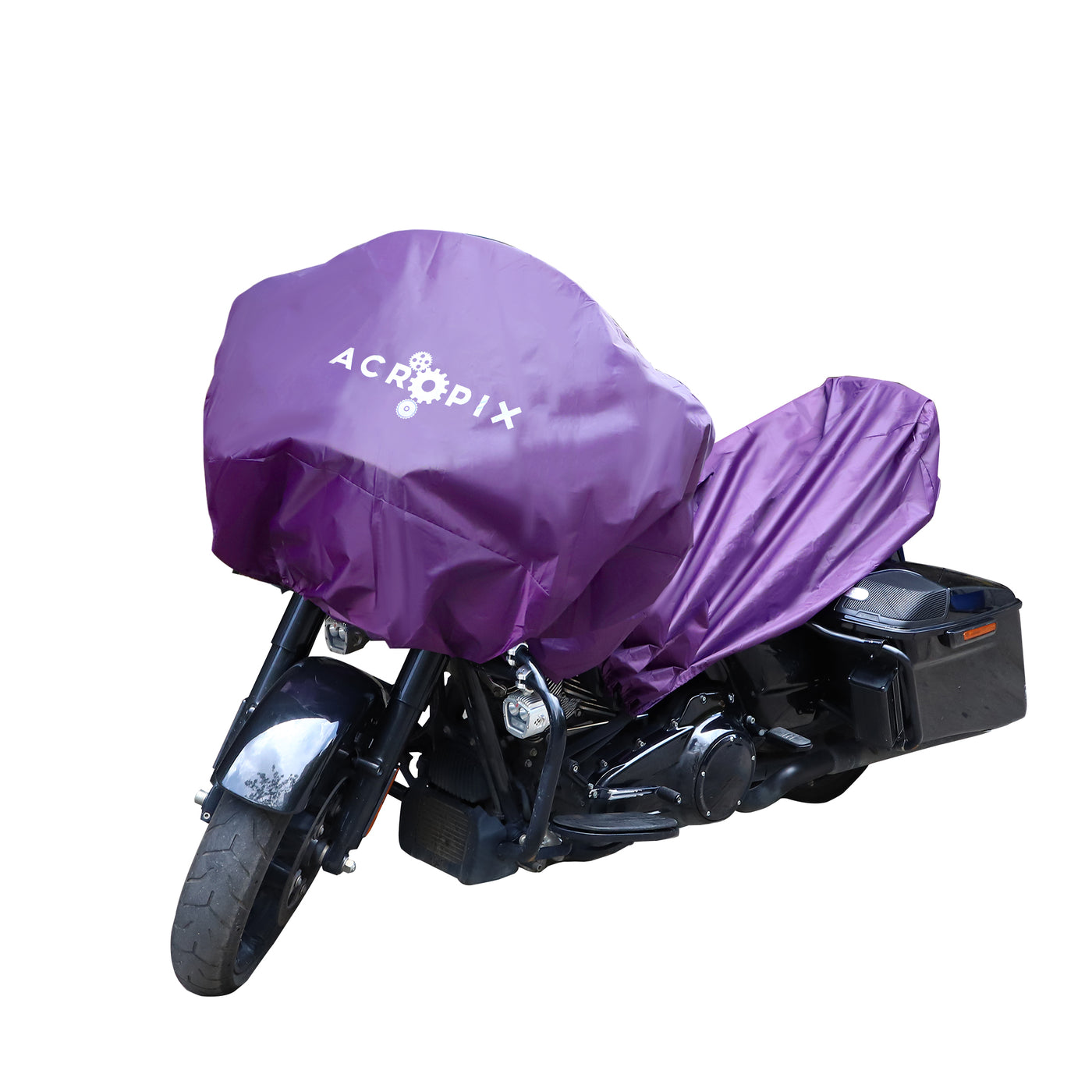 ACROPIX XL Lightweight Motorcycle Half Cover for Most Full Dress Touring Cruiser Motorbike Purple - Pack of 1