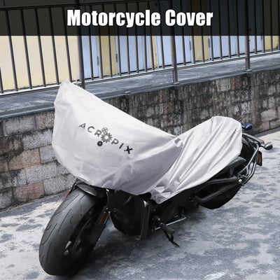 Harfington M Lightweight Motorcycle Half Cover for Most Full Dress Touring Cruiser Motorbike Silver Tone - Pack of 1