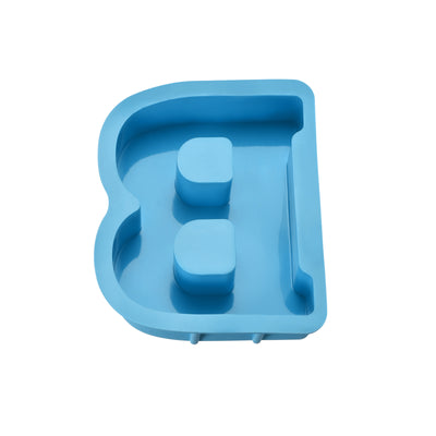 Harfington Silicone Resin Letter Mold 3D Mold for Epoxy Resin Art Large B Blue 4inch