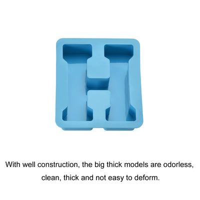 Harfington Silicone Resin Letter Mold 3D Mold for Epoxy Resin Art Large H Blue 4inch