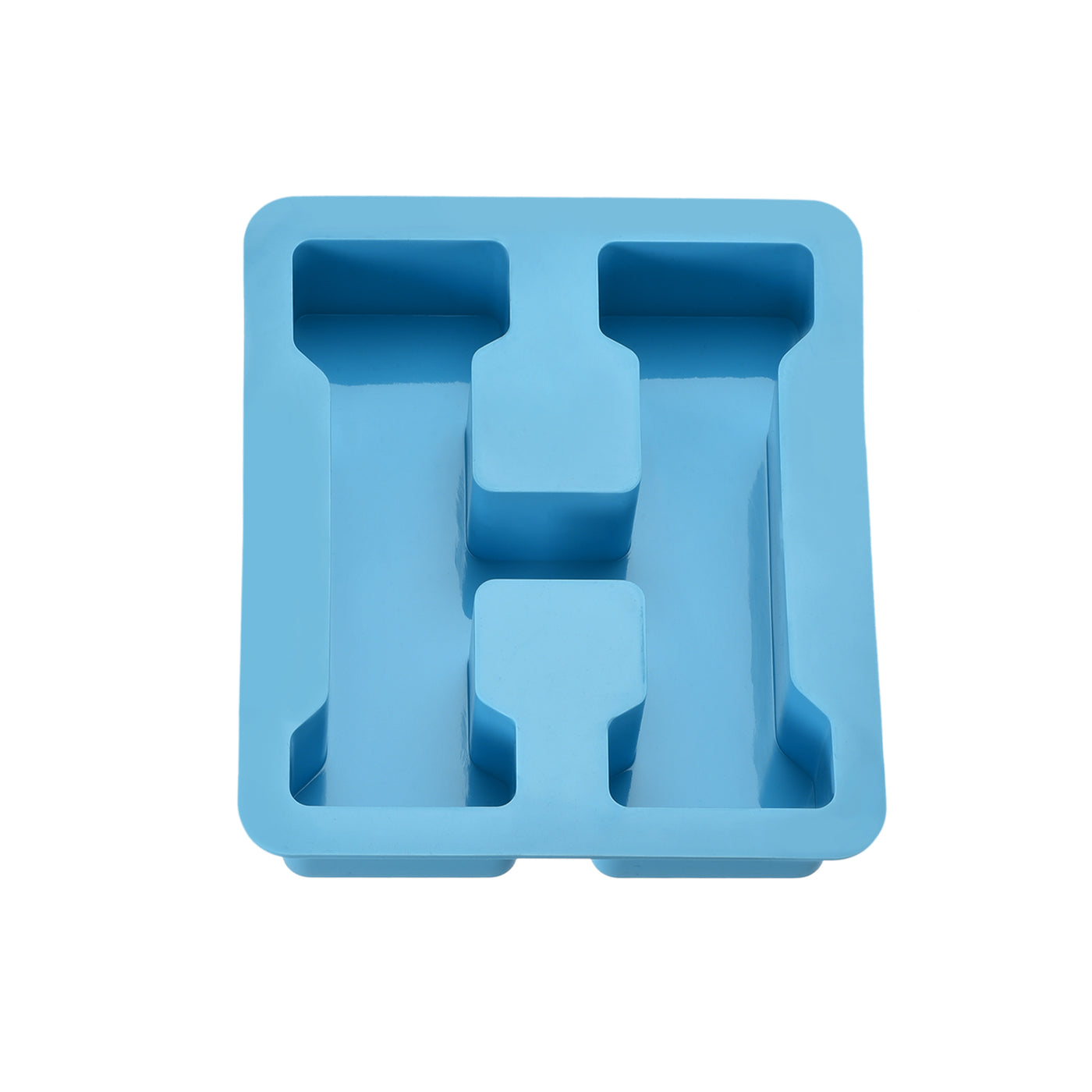 Harfington Silicone Resin Letter Mold 3D Mold for Epoxy Resin Art Large H Blue 4inch