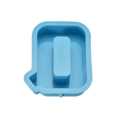 Harfington Silicone Resin Letter Mold 3D Mold for Epoxy Resin Art Large Q Blue 4inch