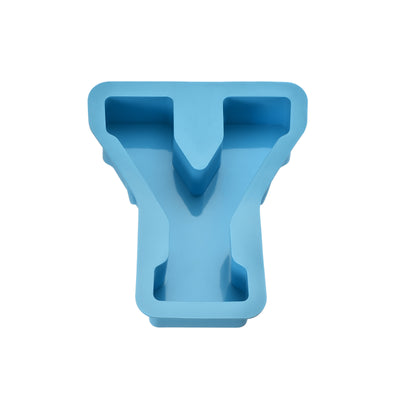 Harfington Silicone Resin Letter Mold 3D Mold for Epoxy Resin Art Large Y Blue 4inch