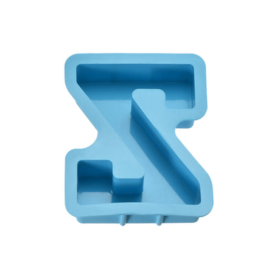 Harfington Silicone Resin Letter Mold 3D Mold for Epoxy Resin Art Large Z Blue 4inch