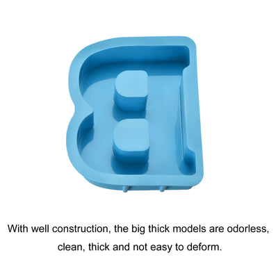 Harfington Silicone Resin Letter Mold 3D Mold for Epoxy Resin Art Large B Blue 6inch