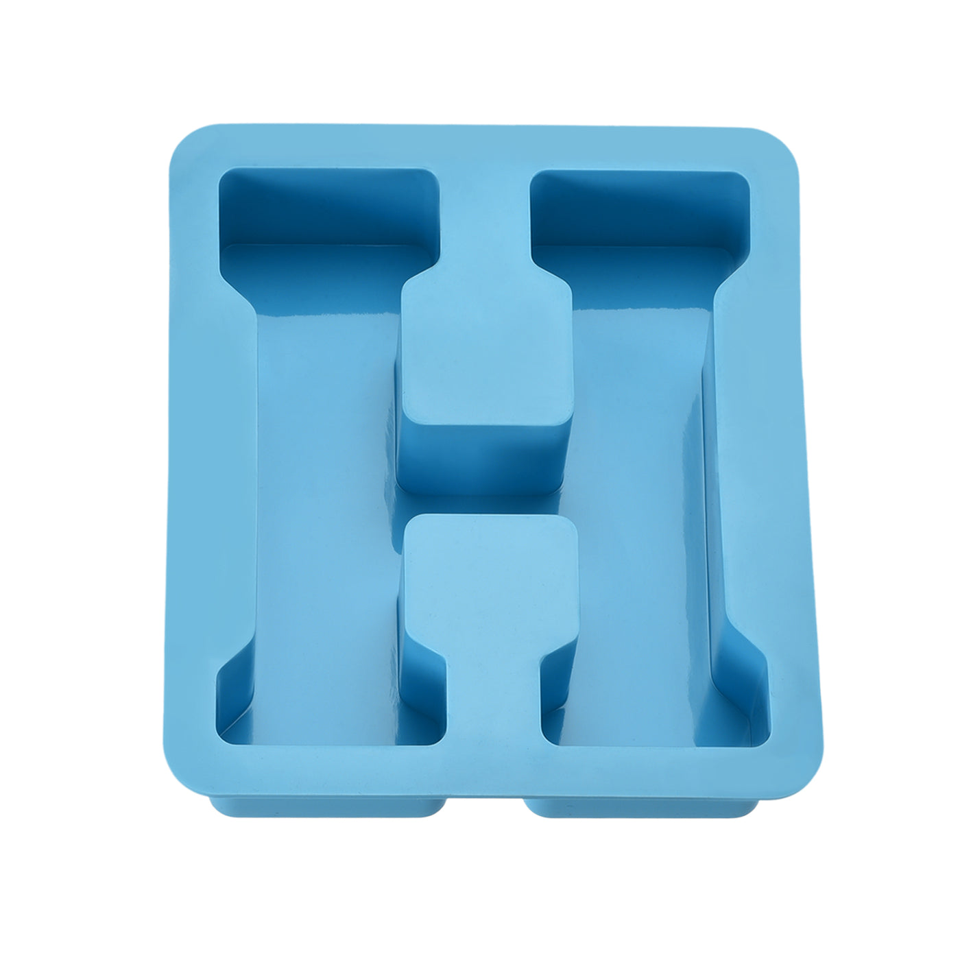 Harfington Silicone Resin Letter Mold 3D Mold for Epoxy Resin Art Large H Blue 6inch